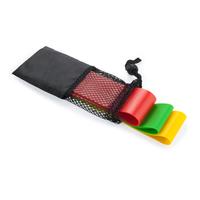 YOGAMATTE + TRENINGSSTRIKKER - 3 PK - 3 MOTSTANDSNIVÅER, ESKE MED 20 STK